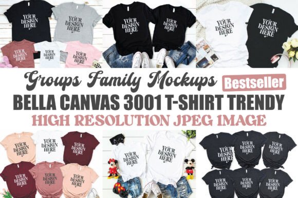Bella Canvas 3001 Family Mockup Bundle: Graphics & Product Mockups Review