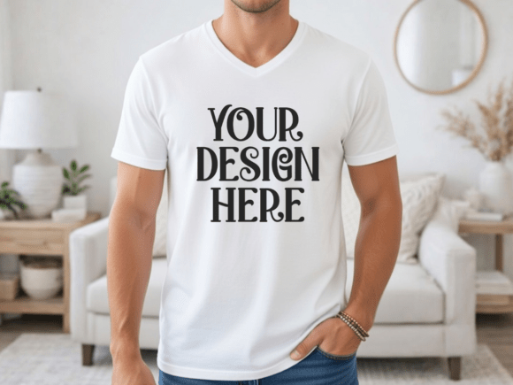 Bella Canvas 3005 Mens V-neck Mockup 14: Essential Graphics for Product Mockups