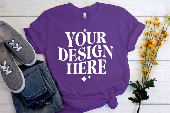 Bella Canvas Team Purple Mockup Review