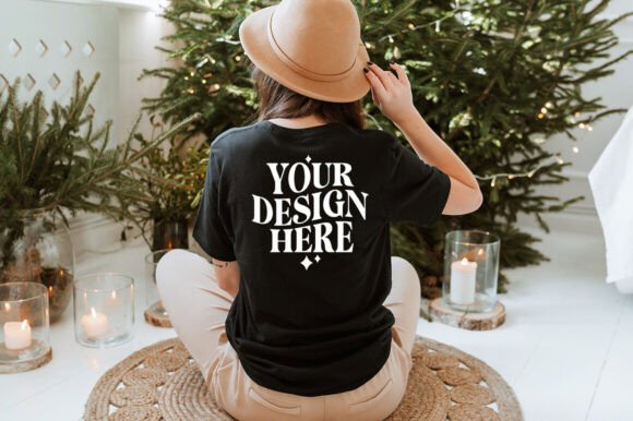 Christmas Bella Canvas 3001 Mockup 12 for Graphics and Product Mockups