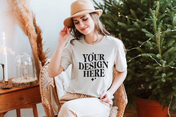 Christmas Bella Canvas 3001 Mockup 29 for Product Mockups and Graphics