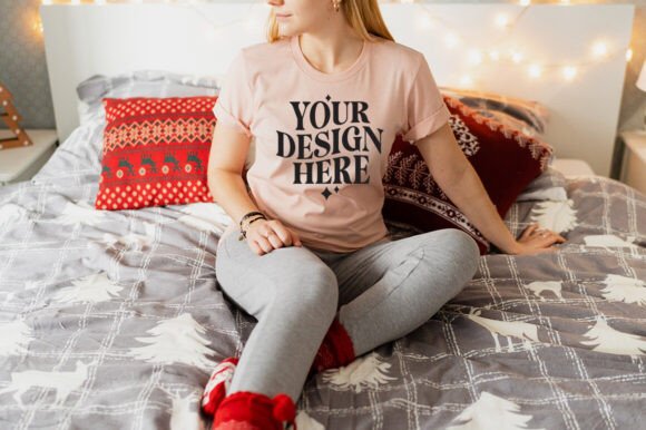 Christmas Bella Canvas 3001 Mockup 40 for Product Mockups and Graphics