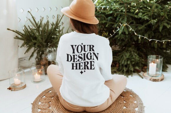 Christmas Gildan 18000 Mockup 23 – A Festive Graphic Design Asset for Product Mockups