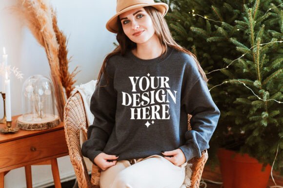 Christmas Gildan 18000 Mockup 24: Essential Graphics for Product Mockups
