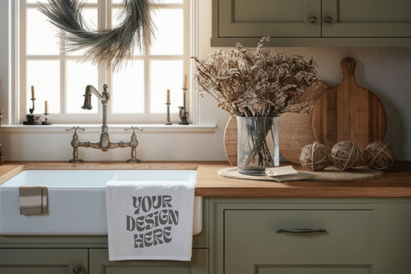 Christmas Kitchen Towel Mockup 17 Review