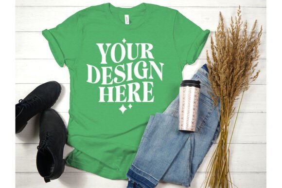 Fall Bella Canvas 3001 Mockup 6 for Product Mockups and Graphics