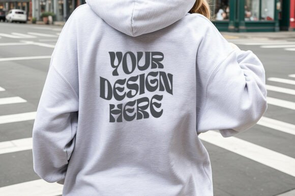 Gildan 18500 Ash Hoodie Mockup: Essential Graphics for Product Mockups