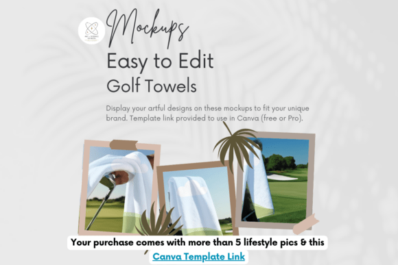 Golf Towel - Canva Frame Mockup for POD Graphics