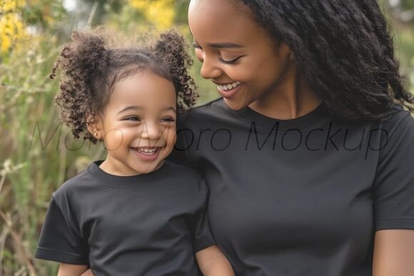 Mom and Little Girl Valentine Mockup Graphics for Product Mockups