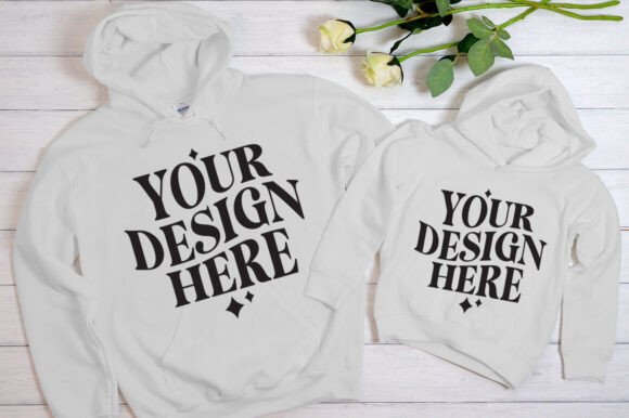 Mommy and Me Royal White Mockup for Graphics and Product Mockups