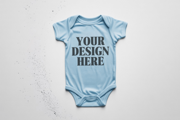 Rabbit Skins 4400 Baby Bodysuit Mockup 6 Graphics & Product Mockups