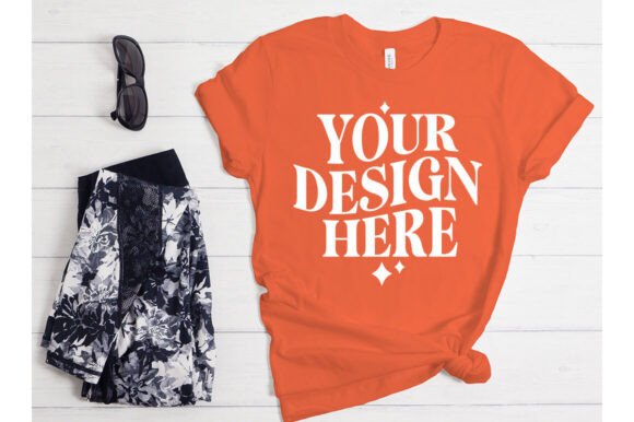 Trendy Bella Canvas 3001 Orange Mockup Review