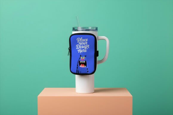 Tumbler Pouch Sublimation Mockup JPG PSD for Graphics