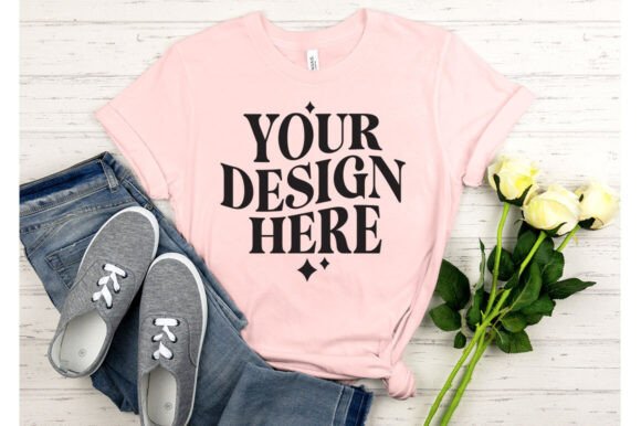Valentine s Day BC3001 Soft Pink Mockup for Graphics